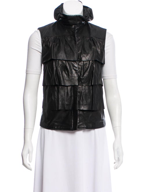 Diane Von Furstenberg Cupcake Leather Vest Clothing