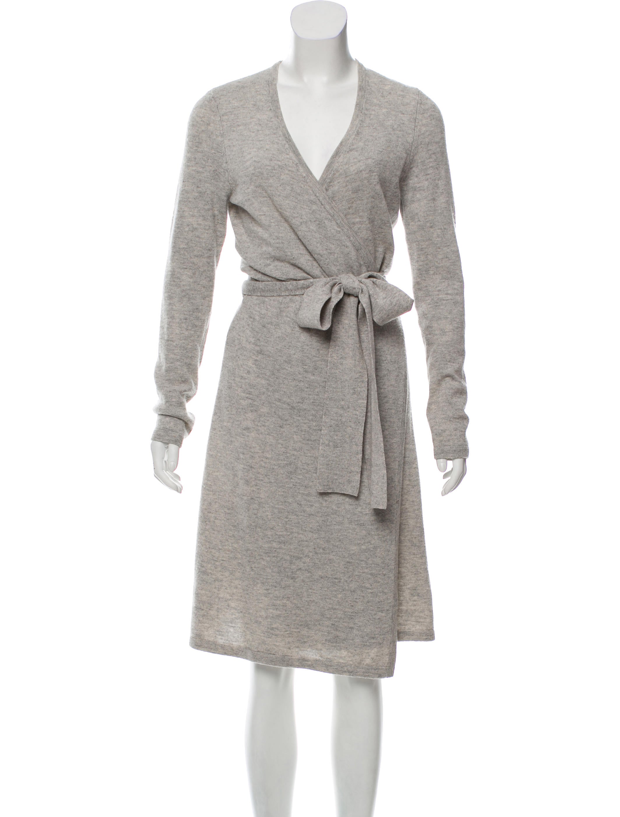 white wrap sweater dress