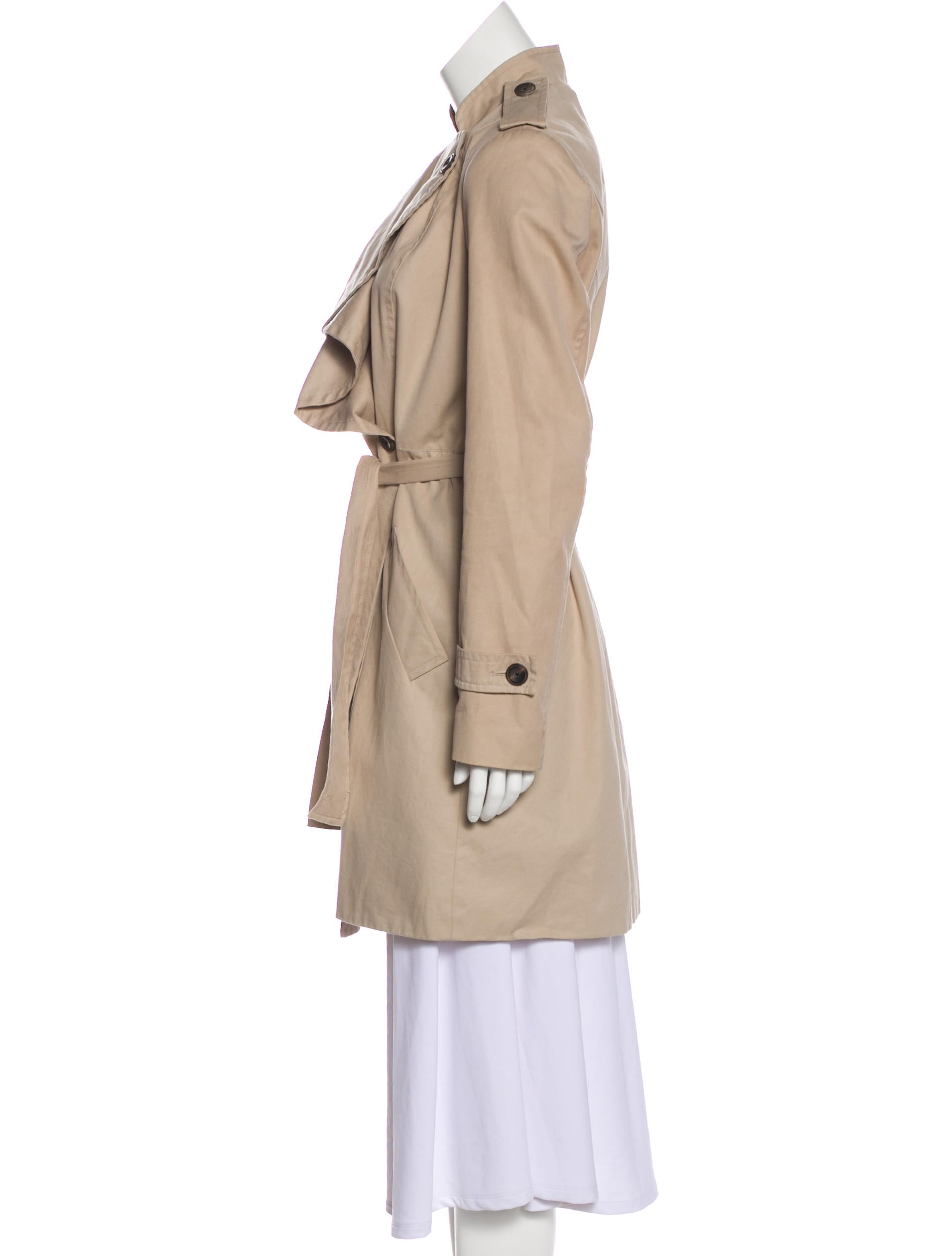 Diane von Furstenberg Spy Ruffle Trench Coat