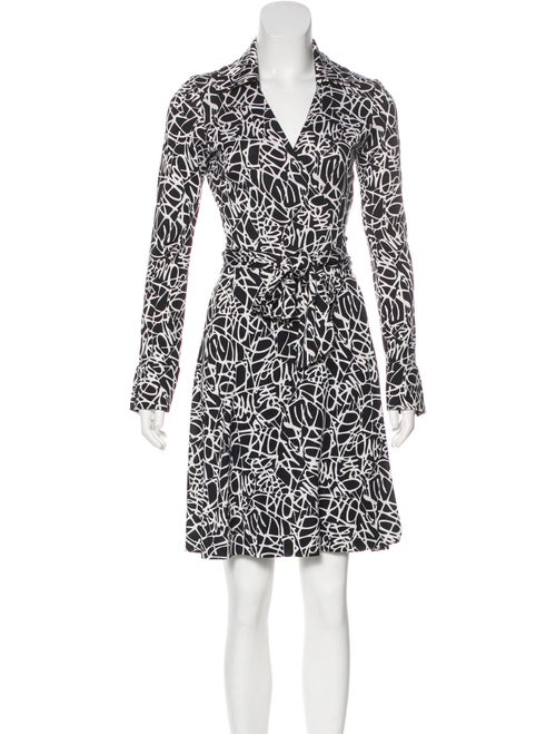 Diane von Furstenberg Silk Wrap Dress Black