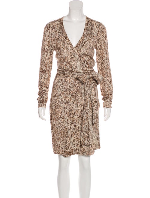 Diane von Furstenberg Linda Wrap Dress Tan
