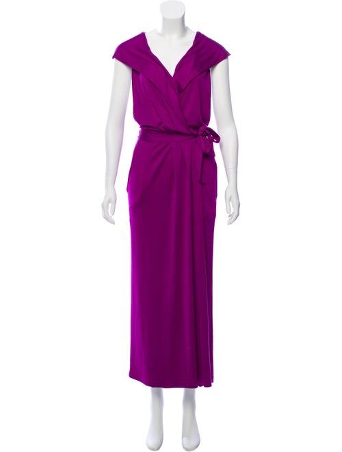 Diane von Furstenberg Hooded Wrap Dress Violet