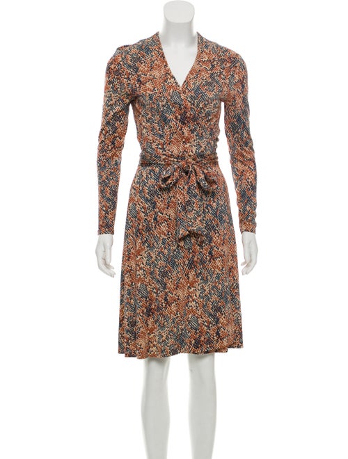 Diane von Furstenberg Silk Wrap Dress Brown