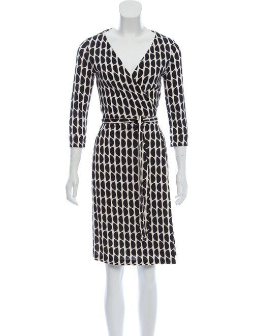Diane von Furstenberg Silk Wrap Dress Black