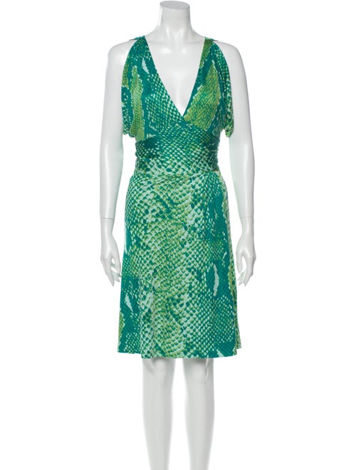 Diane von Furstenberg Silk Mini Dress Green
