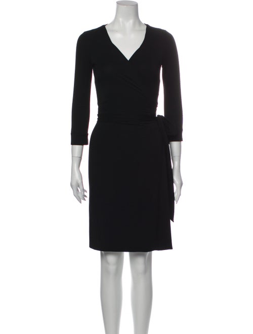 Diane von Furstenberg Mini Wrap Dress Black