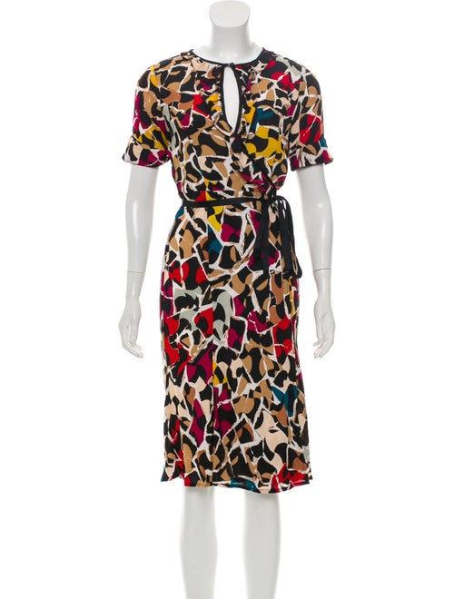 Diane von Furstenberg Silk Wrap Dress Black