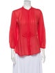 Diane von Furstenberg Pleated Button-Up Top