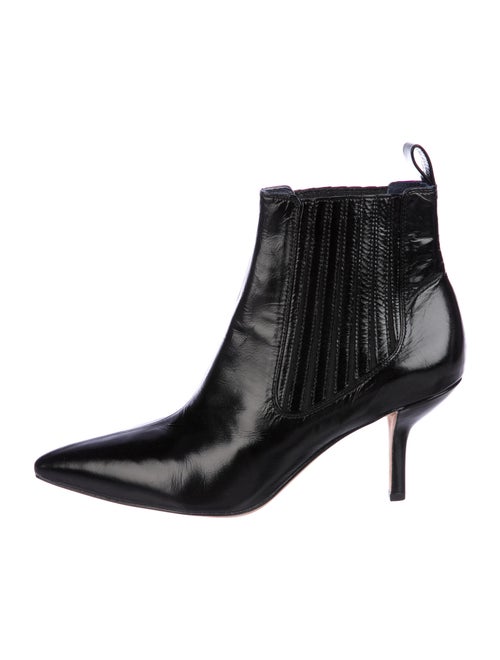 Diane von Furstenberg Leather Ankle Boots Black