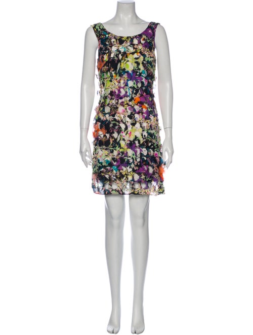 Diane von Furstenberg Silk Mini Dress Green