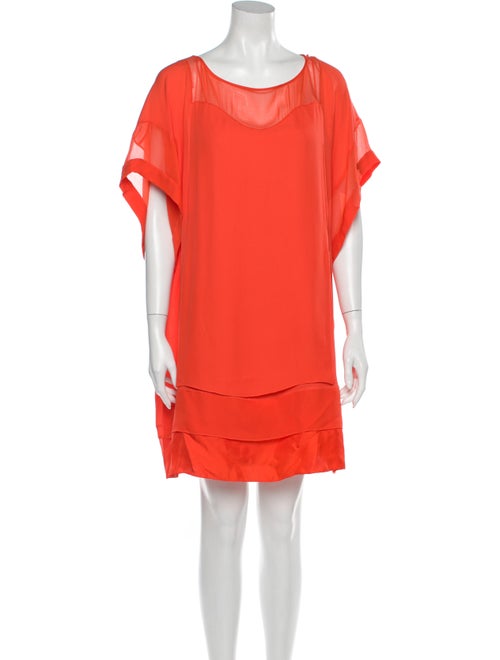 Diane von Furstenberg Silk Mini Dress Orange