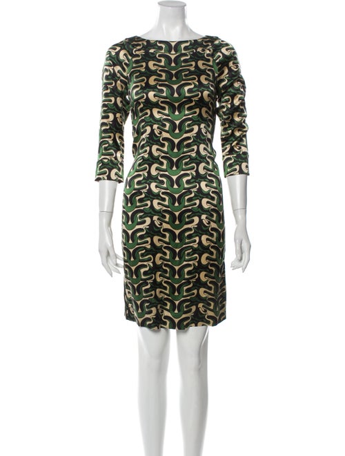 Diane von Furstenberg Silk Mini Dress Green