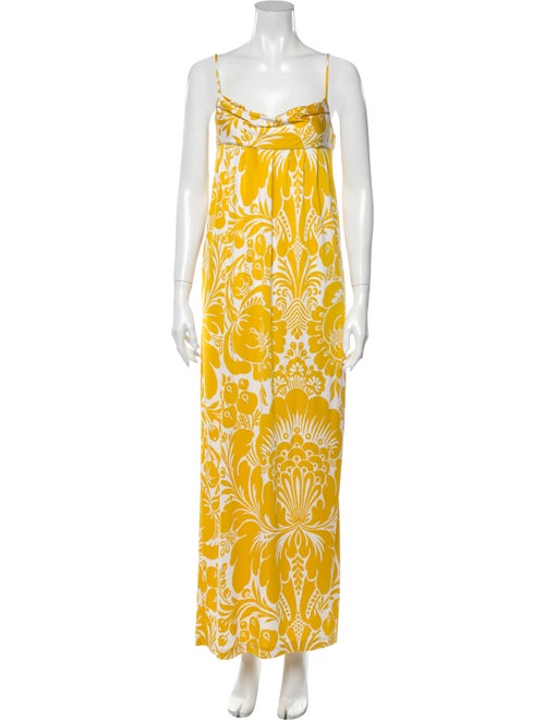 Diane von Furstenberg Silk Long Dress Yellow