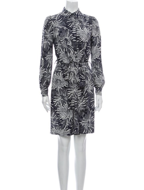 Diane von Furstenberg Silk Printed Romper Blue