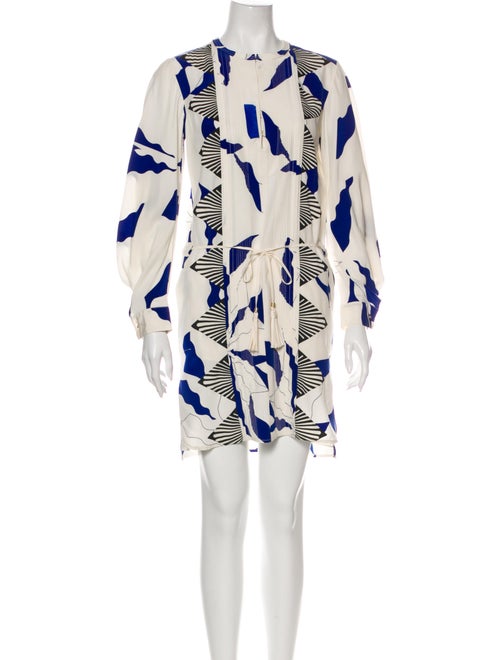 Diane von Furstenberg Silk Mini Dress White