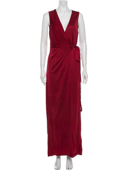 Diane von Furstenberg Plunge Neckline Long Dress R