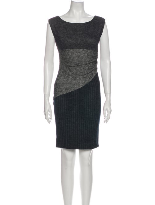 Diane von Furstenberg Striped Mini Dress Grey
