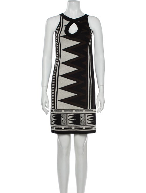 Diane von Furstenberg Printed Mini Dress Brown
