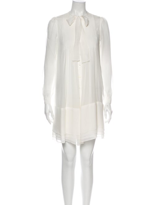 Diane von Furstenberg Silk Mini Dress White