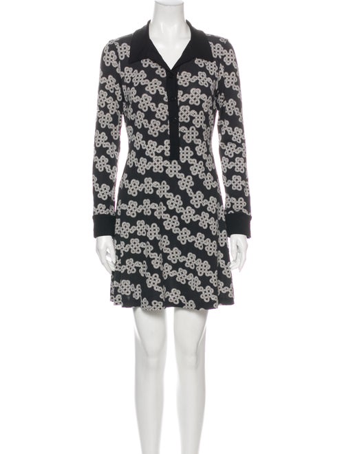 Diane von Furstenberg Silk Mini Dress Black