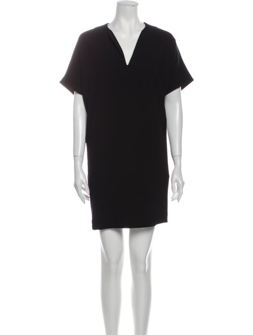 Diane von Furstenberg V-Neck Mini Dress Black