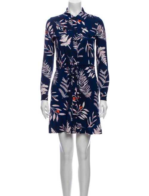 Diane von Furstenberg Silk Mini Dress Blue