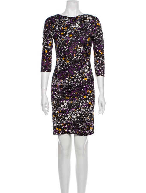 Diane von Furstenberg Silk Mini Dress Purple
