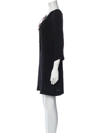 Diane von Furstenberg Tie Neck Mini Dress
