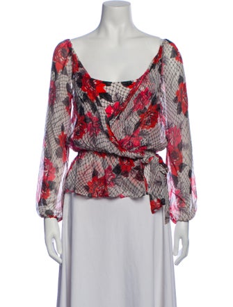 Diane von Furstenberg Silk Printed Blouse