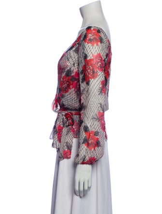 Diane von Furstenberg Silk Printed Blouse