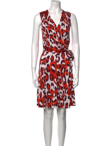 Diane von Furstenberg Dresses Printed Knee-Length Dress US 0 | XS