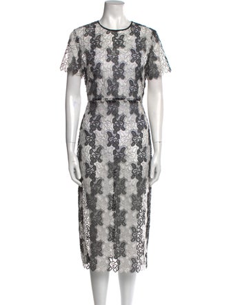 Diane von Furstenberg Lace Pattern Midi Length Dress