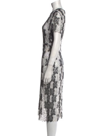 Diane von Furstenberg Lace Pattern Midi Length Dress