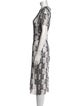 Diane von Furstenberg Lace Pattern Midi Length Dress