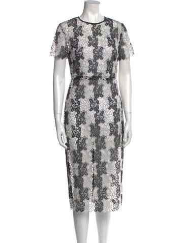 Diane von Furstenberg Dresses Lace Pattern Midi Length Dress US 2 | XS