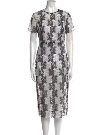 Diane von Furstenberg Lace Pattern Midi Length Dress