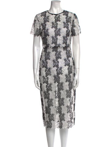 Diane von Furstenberg Dresses Lace Pattern Midi Length Dress US 6 | M