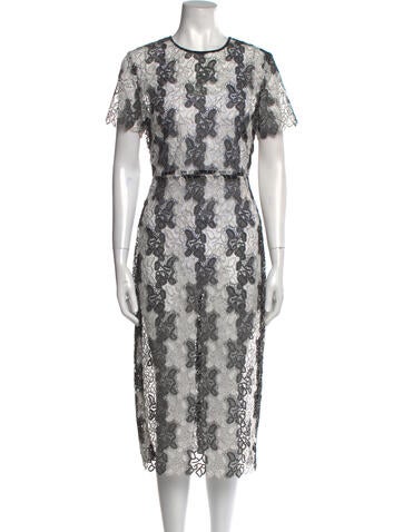 Diane von Furstenberg Dresses Lace Pattern Midi Length Dress US 12 | XL