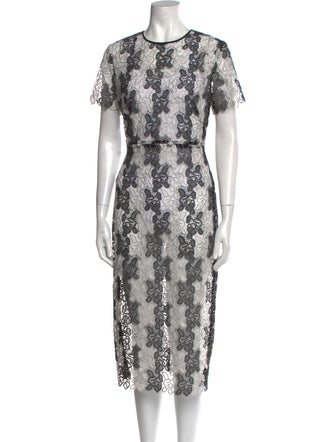 Diane von Furstenberg Lace Pattern Long Dress