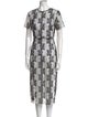Diane von Furstenberg Lace Pattern Long Dress