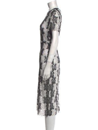 Diane von Furstenberg Lace Pattern Long Dress