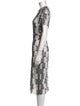 Diane von Furstenberg Lace Pattern Long Dress
