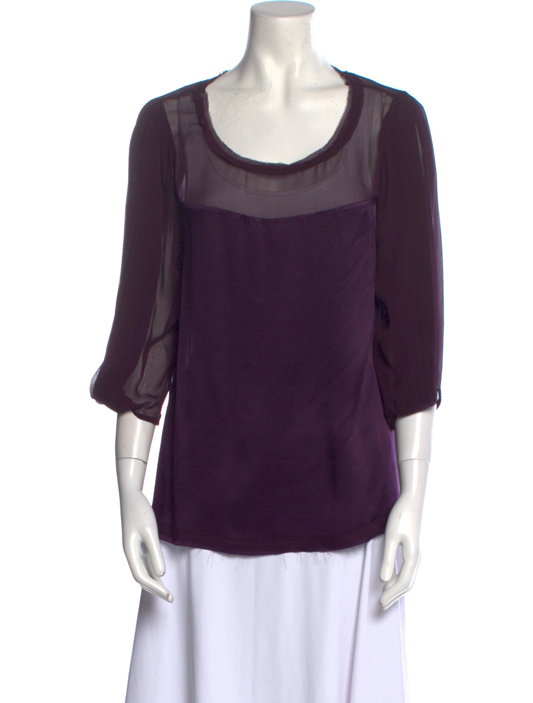 Amalfi Bloom Silk Scoop Neck Blouse