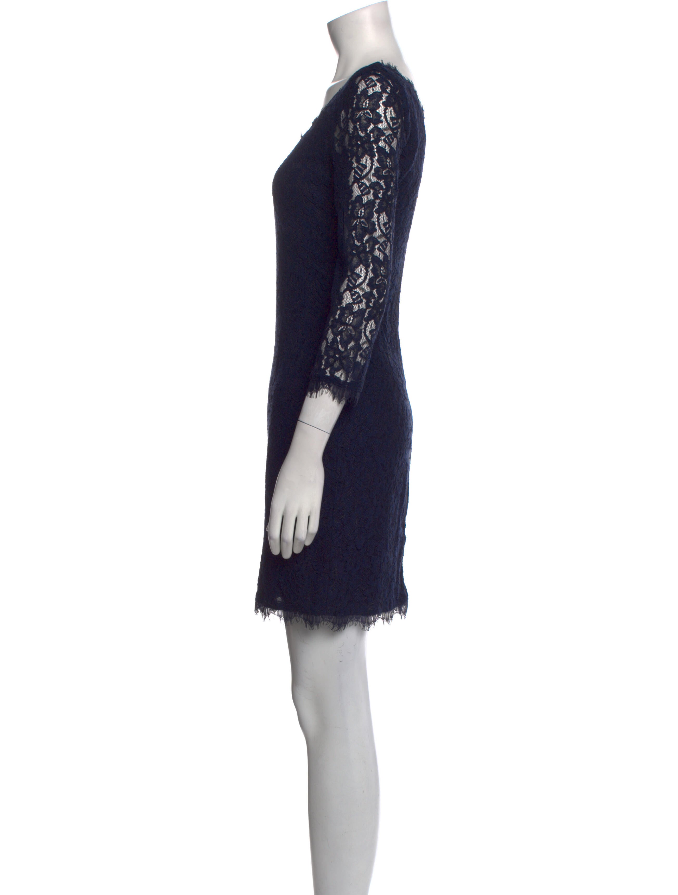 Diane von Furstenberg Lace Pattern Mini Dress