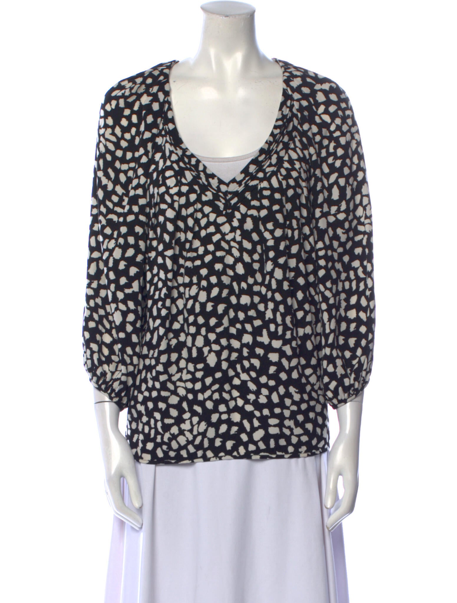 Diane von Furstenberg Silk Animal Print Blouse