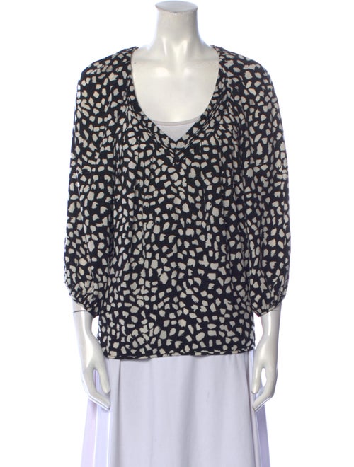 Diane von Furstenberg Silk Animal Print Blouse