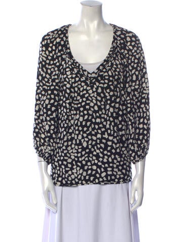 Diane von Furstenberg Tops Silk Animal Print Blouse US 2 | XS