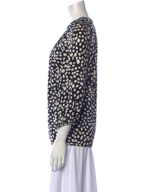 Diane von Furstenberg Silk Animal Print Blouse