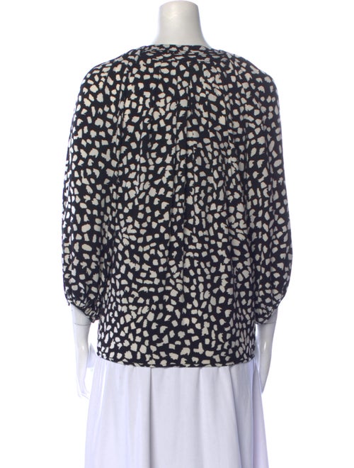 Diane von Furstenberg Silk Animal Print Blouse