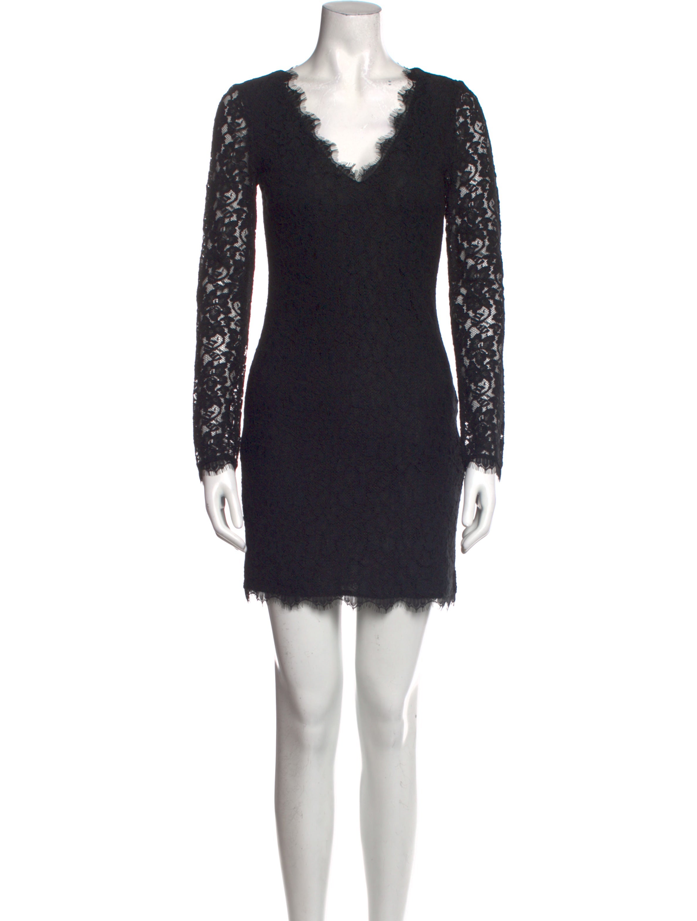 Diane von Furstenberg Lace Pattern Mini Dress